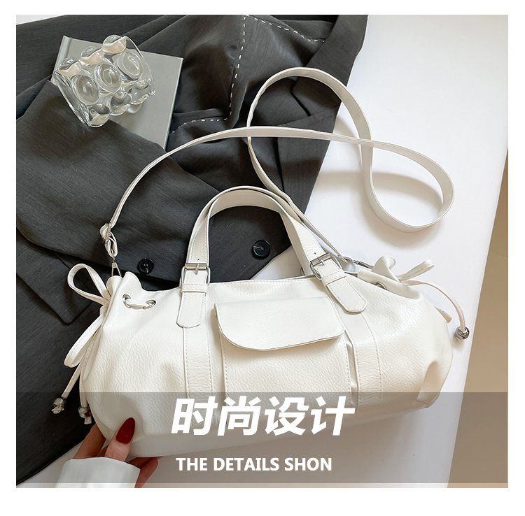 One Size Women's Bag Zipper Tote Bag PU Stitched Single Shoulder Crossbody Handbag2025Summer