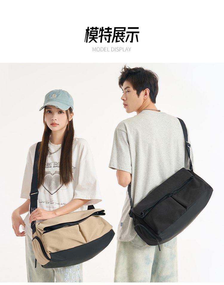 One-shoulder Bag One-size Tote Bag2025Summer nylon cloth women's bag with zipper