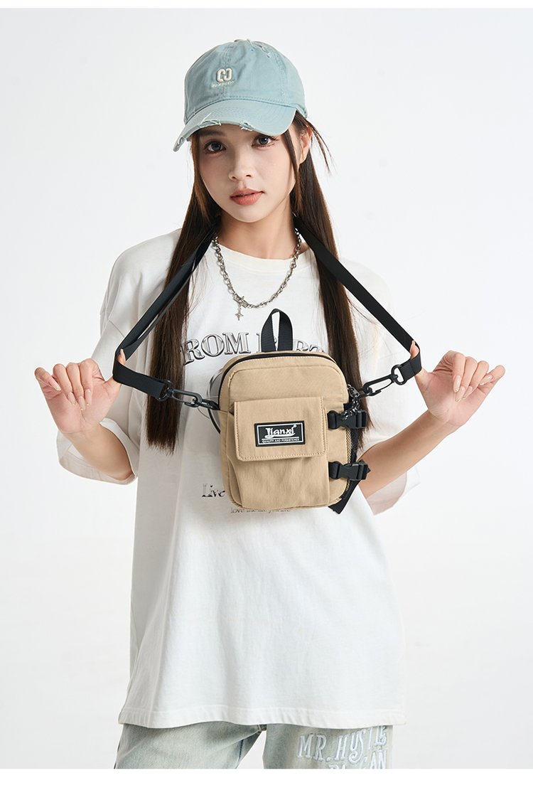 Zipper Shoulder Bag2025Summer one-size-fits-all nylon women's bag