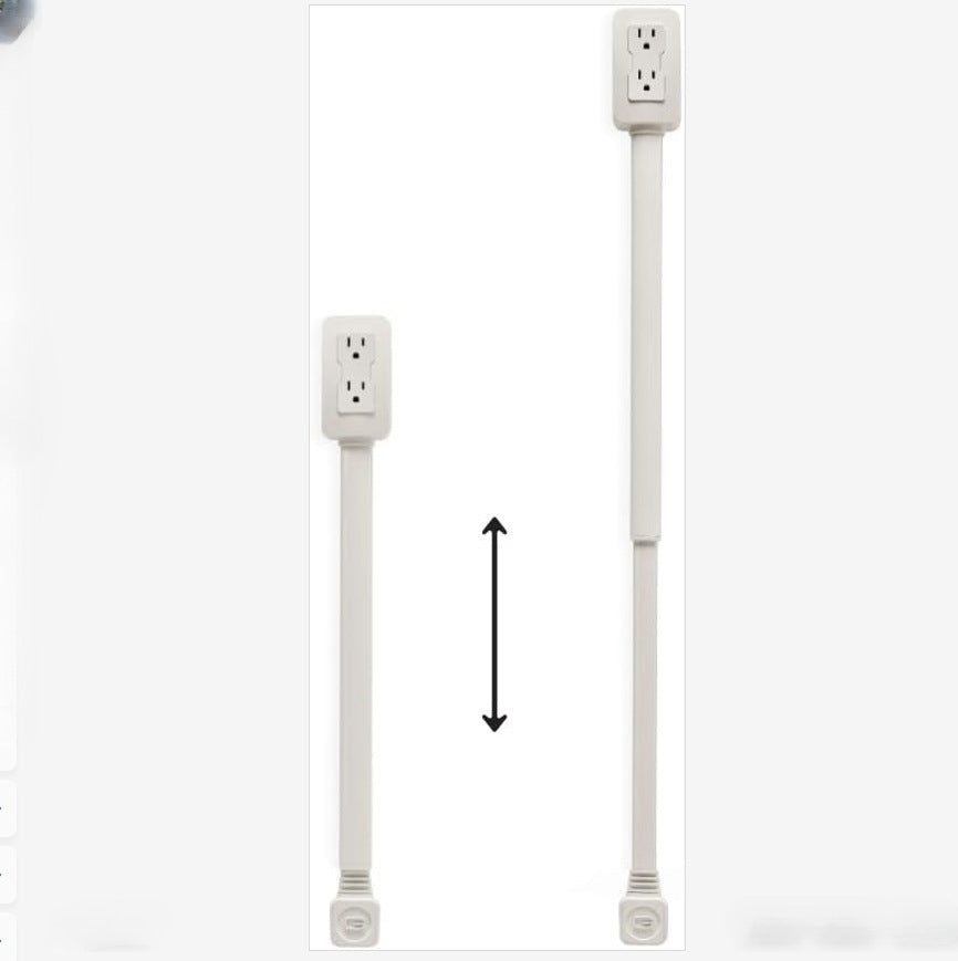 Power socket expander 2 sockets 180 ° rotation stretchable Electrical Outlet Extender Power socket sofa bedside table expander