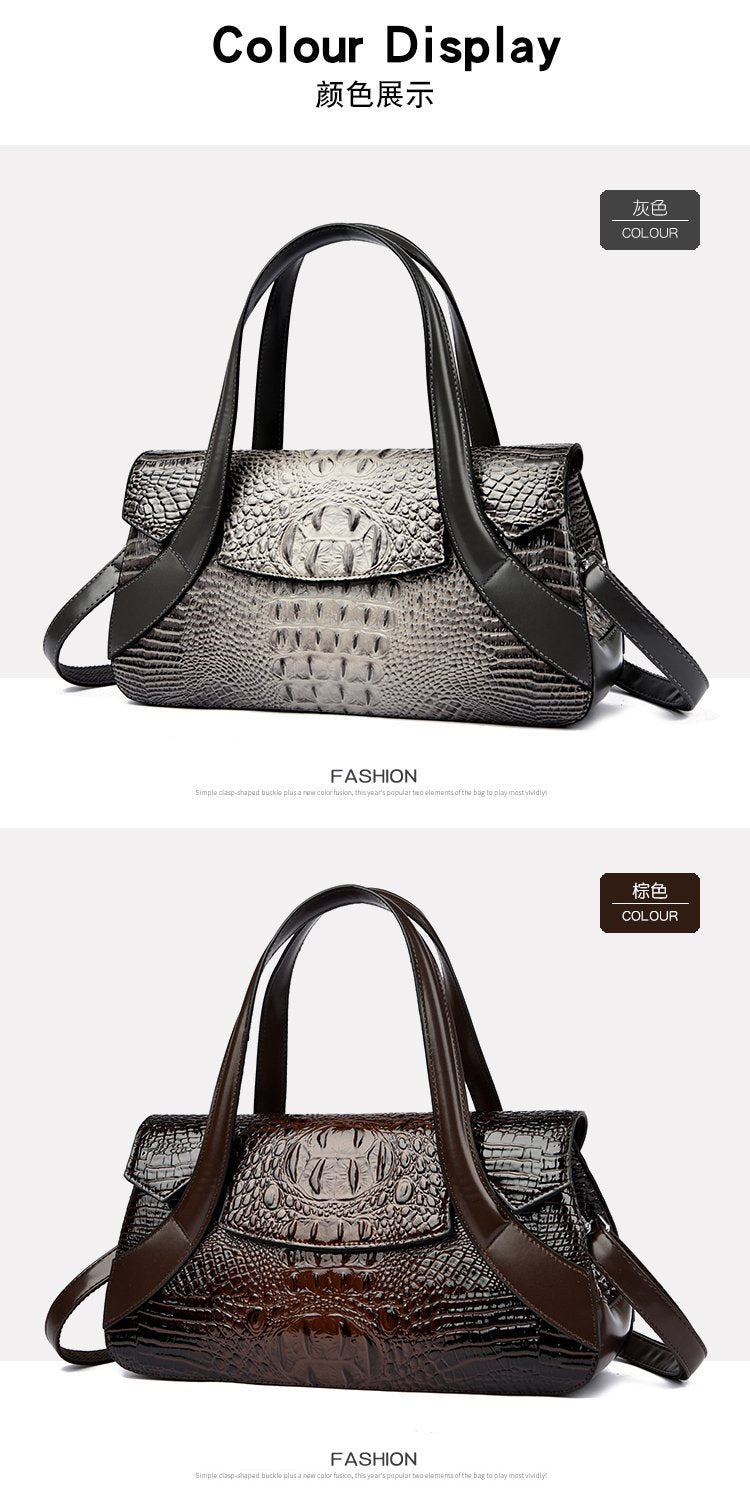 Shoulder Crossbody Handbag2025Summer Women's Bag Magnetic Buckle Zipper Three-in-One Bag Stitched PU Average Size