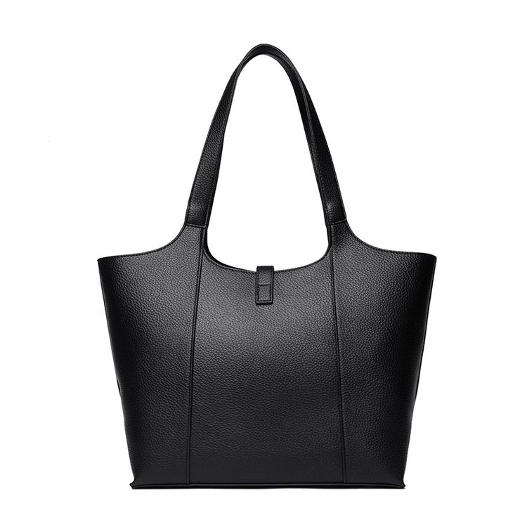 Shoulder Handbag2025Summer Stitched Tote Bag PU One Size Zipper Women's Bag