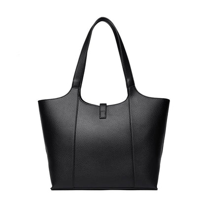 Shoulder Handbag2025Summer Stitched Tote Bag PU One Size Zipper Women's Bag