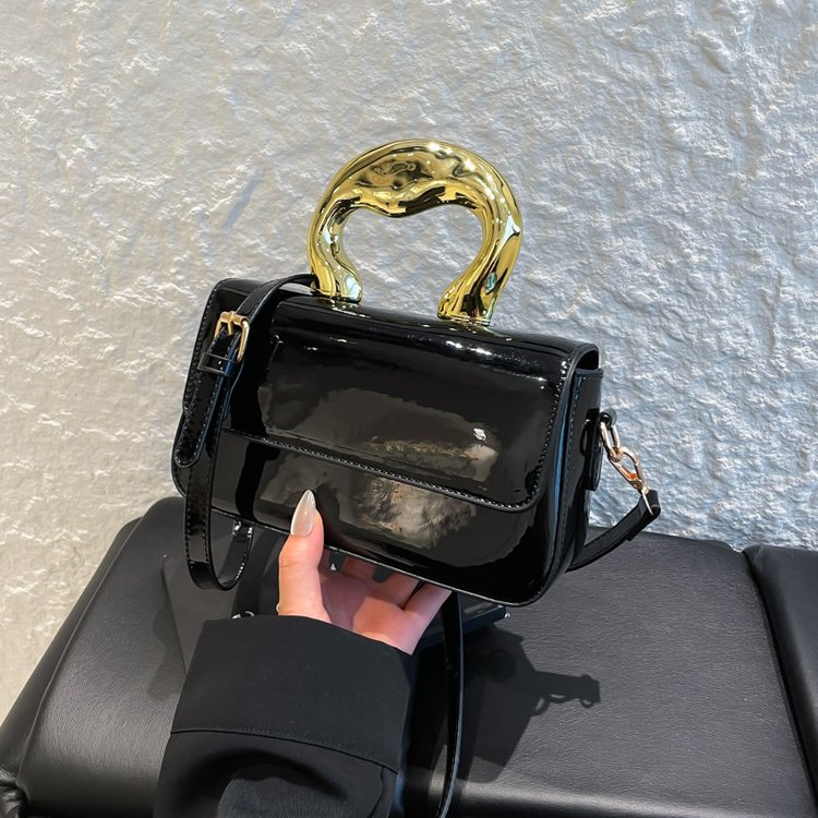 Shoulder Crossbody Handbag PU Women's Handbag Stitched Small Square Bag2025Summer Cover Style One Size