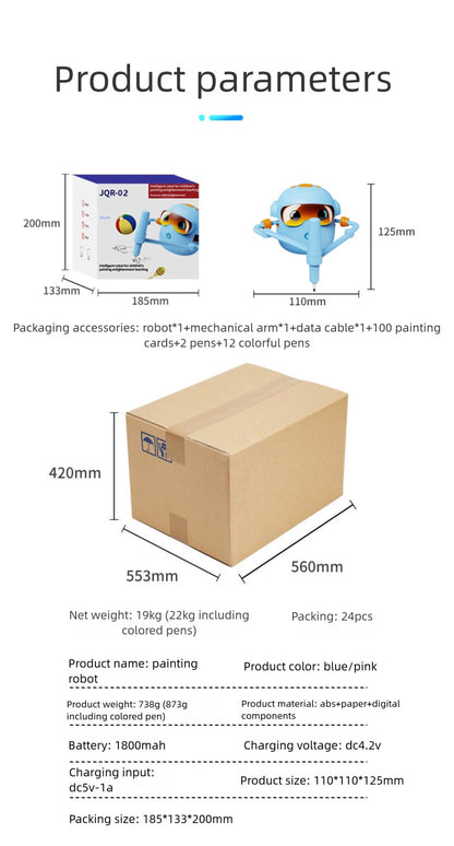Smart Drawing Robot Multifunctional Educational Toy for Children Elementary School Students Toddlers Baby Learning Doodle Enlightenment