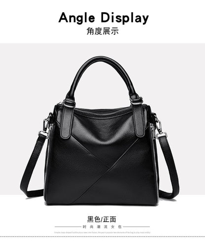 Women's bag three-way bag single shoulder crossbody handbag2025One-size-fits-all for summer PU Sewing Thread Zipper