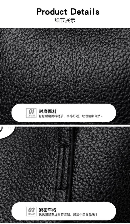 Average Size PU Zipper Shoulder Bag Women's Bag2025Autumn Tote Bag