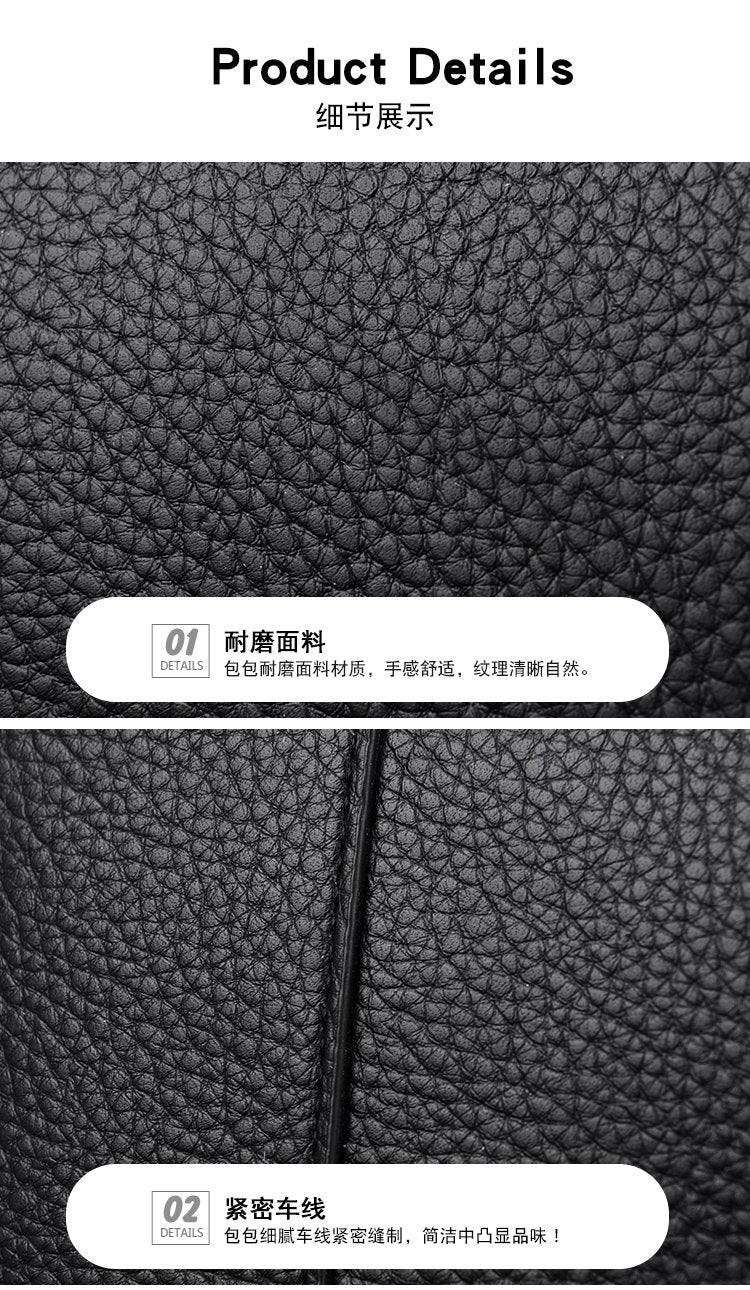 Shoulder Handbag2025Summer Stitched Tote Bag PU One Size Zipper Women's Bag