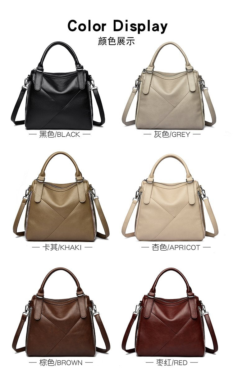 Women's bag three-way bag single shoulder crossbody handbag2025One-size-fits-all for summer PU Sewing Thread Zipper