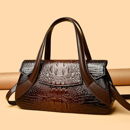 Shoulder Crossbody Handbag2025Summer Women's Bag Magnetic Buckle Zipper Three-in-One Bag Stitched PU Average Size