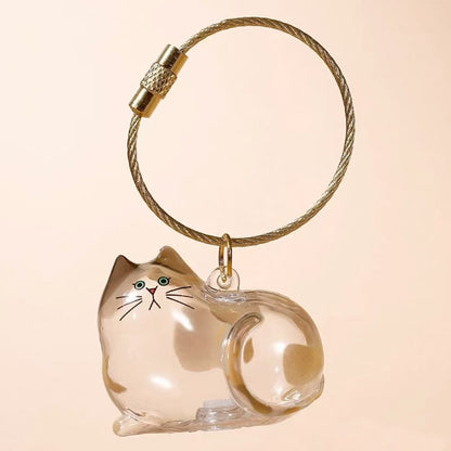 Pet Kitten Puppy Transparent Fur Storage Box Cute Animal Fur Ball Storage Pendant Decoration Commemorative Dustproof Box Gift