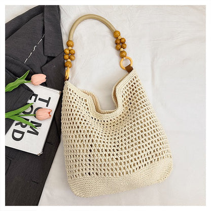 2025Summer woven bag one-size-fits-all women's bag single shoulder underarm bag magnetic clasp woven fabric