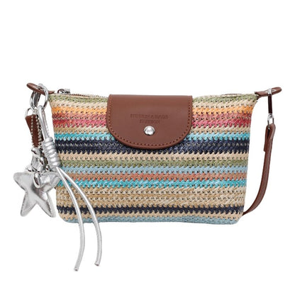 Magnetic Buckle Single Shoulder Crossbody Bag Without Accessories Mixed Material Women's Bag2025Autumn