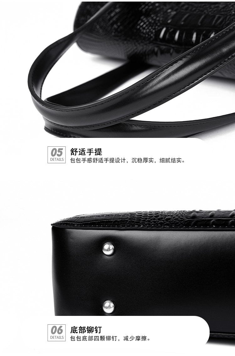 Shoulder Crossbody Handbag2025Summer Women's Bag Magnetic Buckle Zipper Three-in-One Bag Stitched PU Average Size