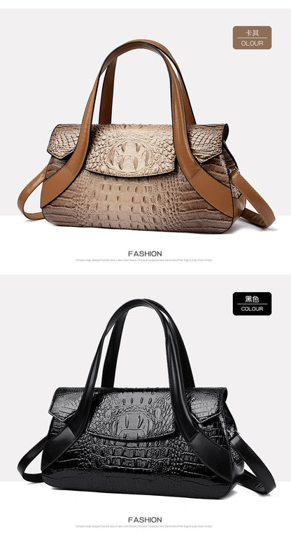 Shoulder Crossbody Handbag2025Summer Women's Bag Magnetic Buckle Zipper Three-in-One Bag Stitched PU Average Size