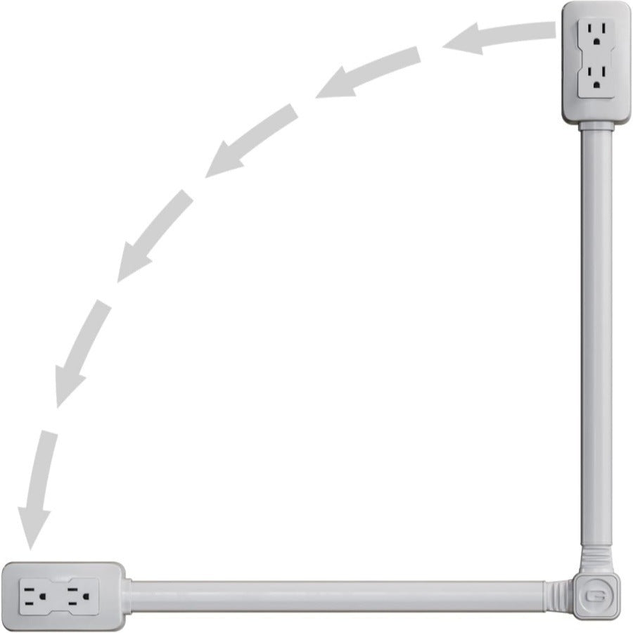 Power socket expander 2 sockets 180 °   rotation stretchable Electrical Outlet Extender Power socket sofa bedside table expander