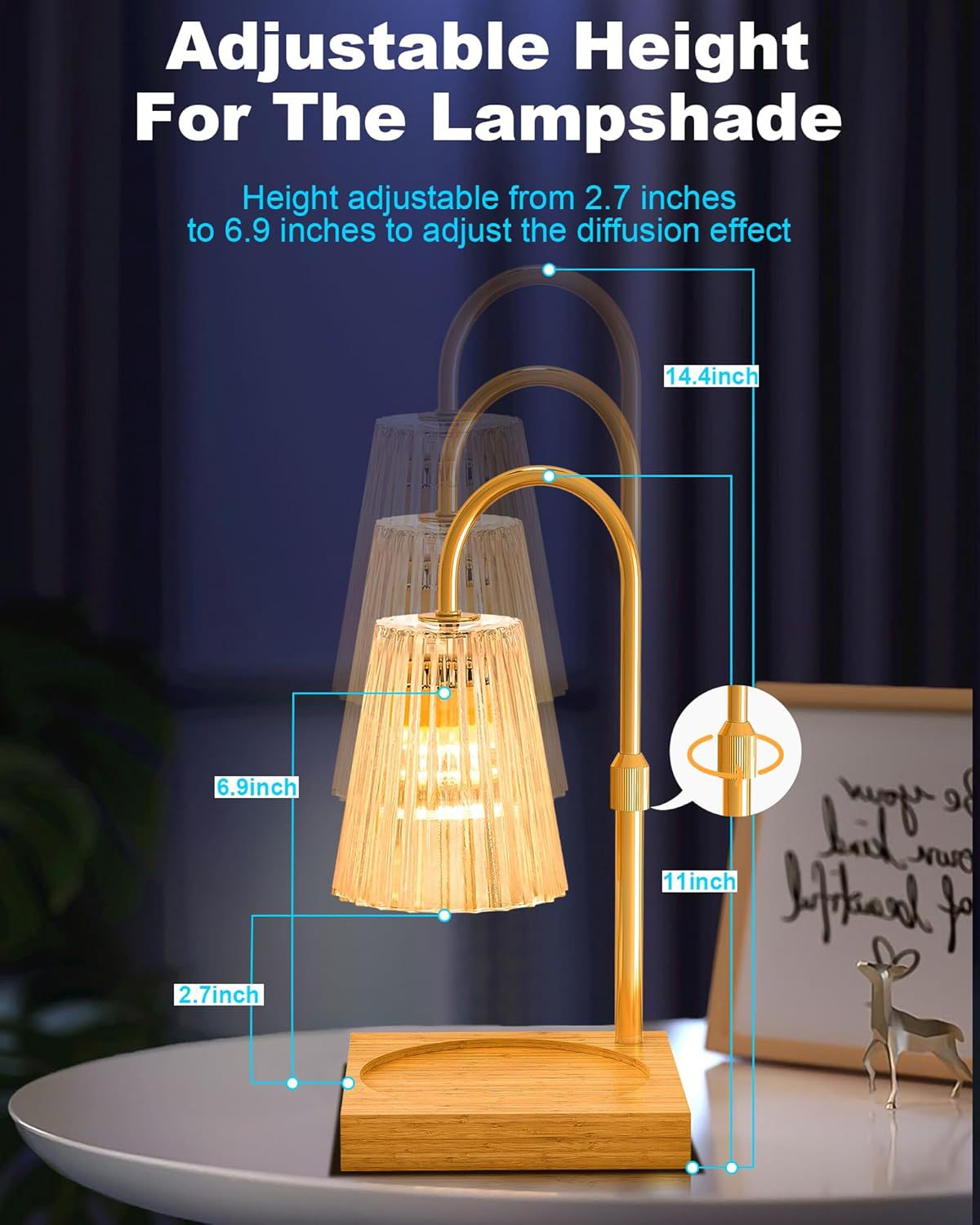 Aromatherapy Candlestick Lamp Wax Warmer Melting Electric Flameless Timer Bedroom Living Room Romantic Atmosphere Adjustable