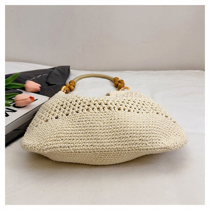 2025Summer woven bag one-size-fits-all women's bag single shoulder underarm bag magnetic clasp woven fabric