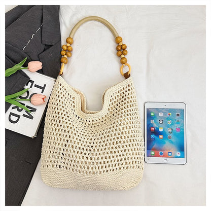 2025Summer woven bag one-size-fits-all women's bag single shoulder underarm bag magnetic clasp woven fabric