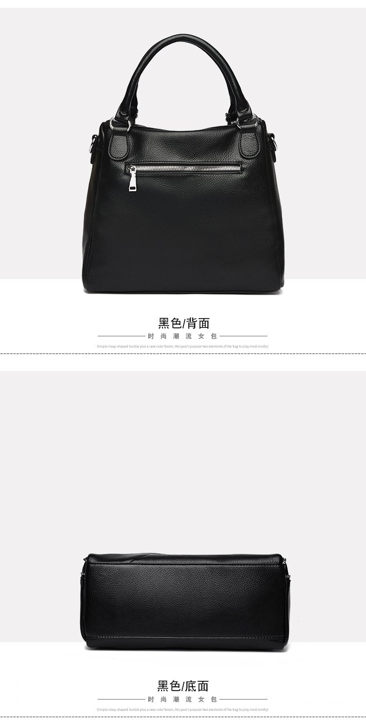 Women's bag three-way bag single shoulder crossbody handbag2025One-size-fits-all for summer PU Sewing Thread Zipper