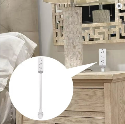 Power socket expander 2 sockets 180 °   rotation stretchable Electrical Outlet Extender Power socket sofa bedside table expander