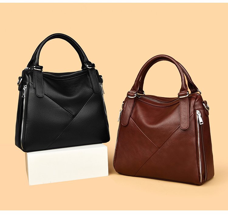 Women's bag three-way bag single shoulder crossbody handbag2025One-size-fits-all for summer PU Sewing Thread Zipper