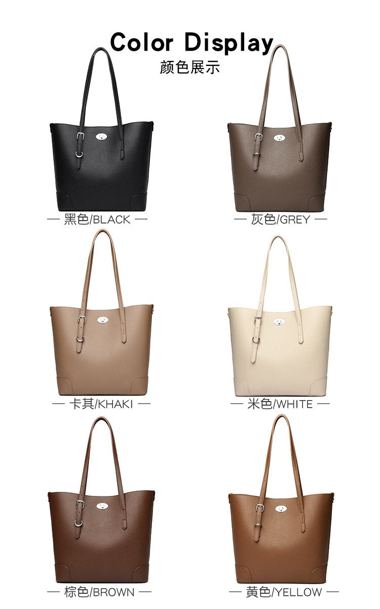 Average Size PU Zipper Shoulder Bag Women's Bag2025Autumn Tote Bag