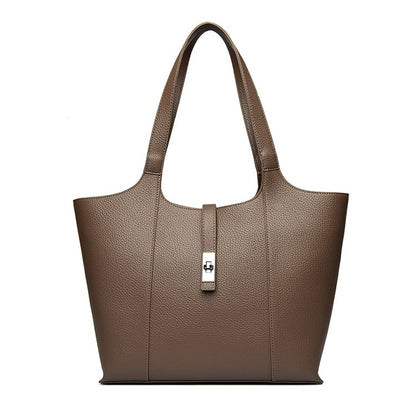 Shoulder Handbag2025Summer Stitched Tote Bag PU One Size Zipper Women's Bag