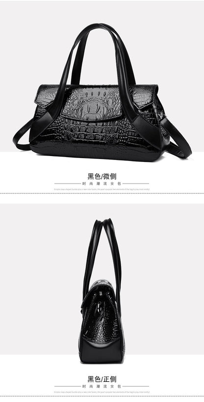 Shoulder Crossbody Handbag2025Summer Women's Bag Magnetic Buckle Zipper Three-in-One Bag Stitched PU Average Size