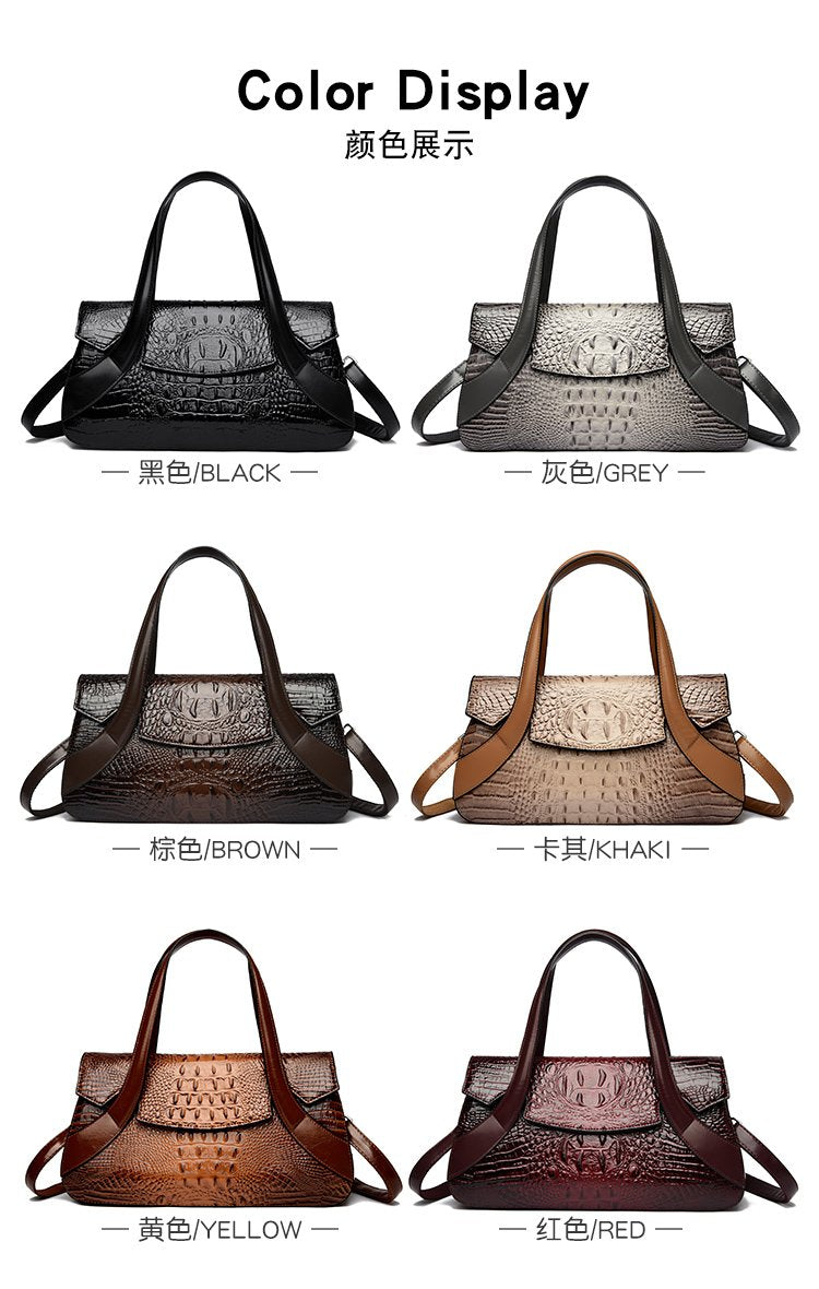 Shoulder Crossbody Handbag2025Summer Women's Bag Magnetic Buckle Zipper Three-in-One Bag Stitched PU Average Size