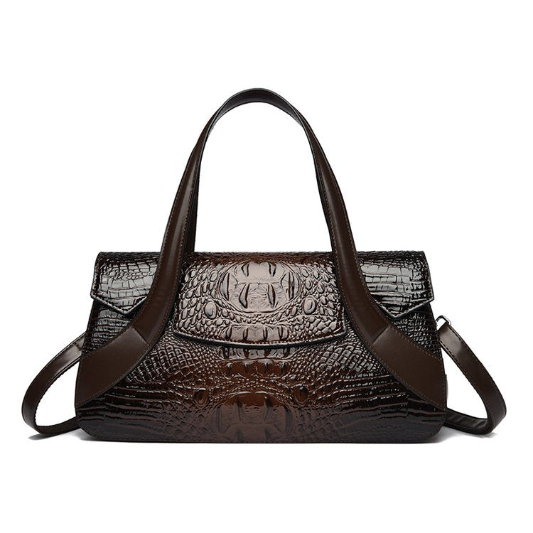 Shoulder Crossbody Handbag2025Summer Women's Bag Magnetic Buckle Zipper Three-in-One Bag Stitched PU Average Size