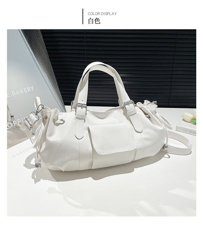 One Size Women's Bag Zipper Tote Bag PU Stitched Single Shoulder Crossbody Handbag2025Summer