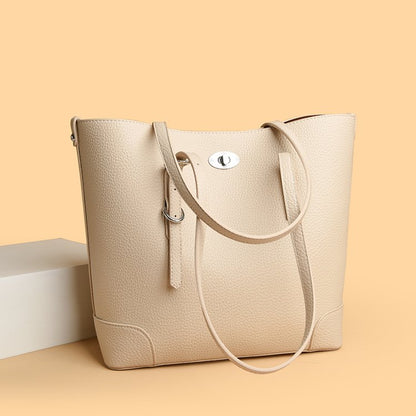 Average Size PU Zipper Shoulder Bag Women's Bag2025Autumn Tote Bag