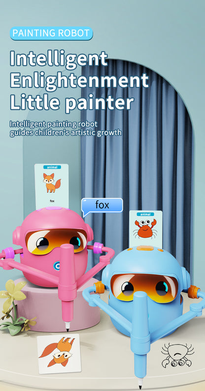 Smart Drawing Robot Multifunctional Educational Toy for Children Elementary School Students Toddlers Baby Learning Doodle Enlightenment