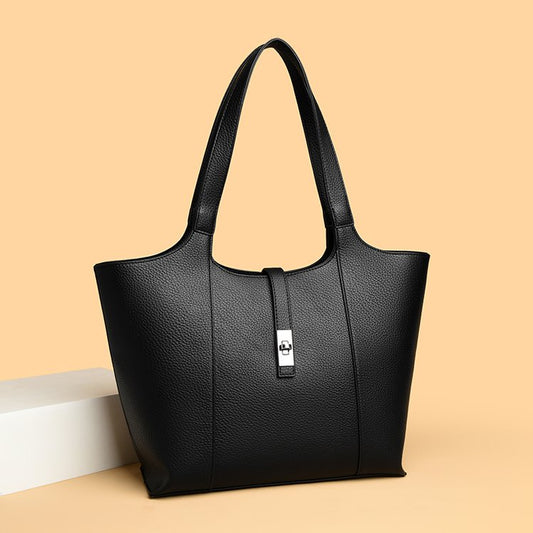 Shoulder Handbag2025Summer Stitched Tote Bag PU One Size Zipper Women's Bag