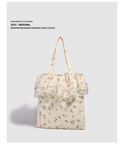 Oxford Textile Single Shoulder Bag One Size Women's Bag Open Small Square Bag2025Autumn