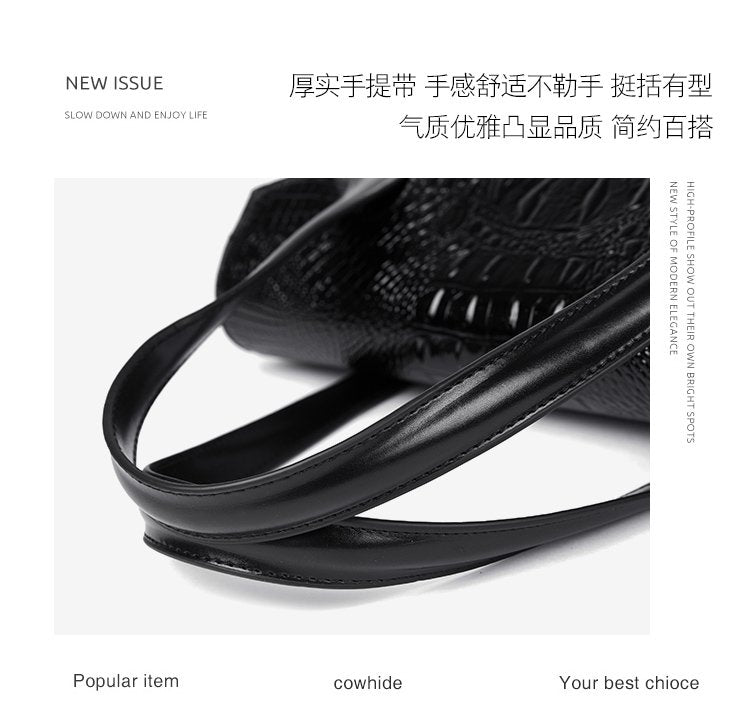 Shoulder Crossbody Handbag2025Summer Women's Bag Magnetic Buckle Zipper Three-in-One Bag Stitched PU Average Size