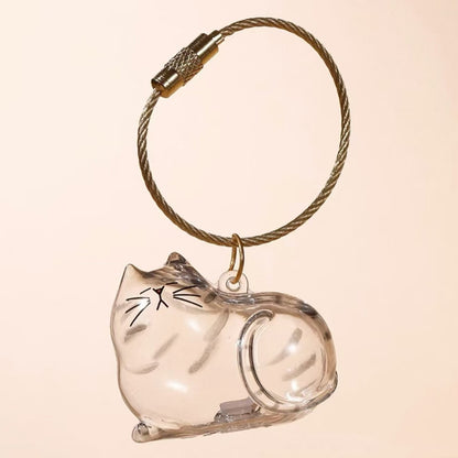 Pet Kitten Puppy Transparent Fur Storage Box Cute Animal Fur Ball Storage Pendant Decoration Commemorative Dustproof Box Gift