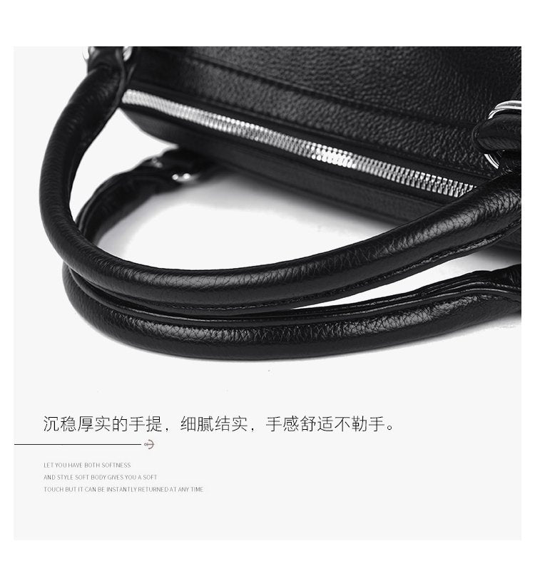 Women's bag three-way bag single shoulder crossbody handbag2025One-size-fits-all for summer PU Sewing Thread Zipper