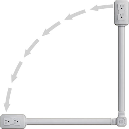 Power socket expander 2 sockets 180 °   rotation stretchable Electrical Outlet Extender Power socket sofa bedside table expander