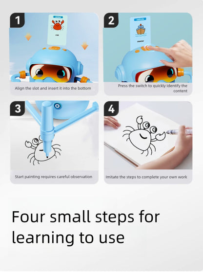 Smart Drawing Robot Multifunctional Educational Toy for Children Elementary School Students Toddlers Baby Learning Doodle Enlightenment