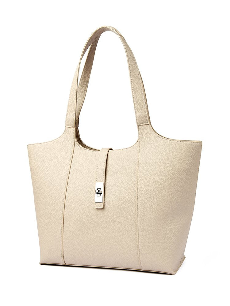 Shoulder Handbag2025Summer Stitched Tote Bag PU One Size Zipper Women's Bag