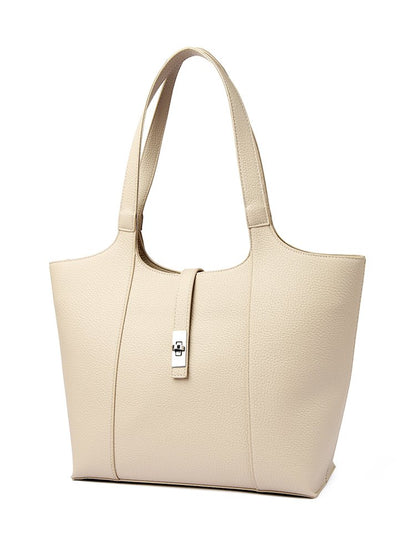 Shoulder Handbag2025Summer Stitched Tote Bag PU One Size Zipper Women's Bag