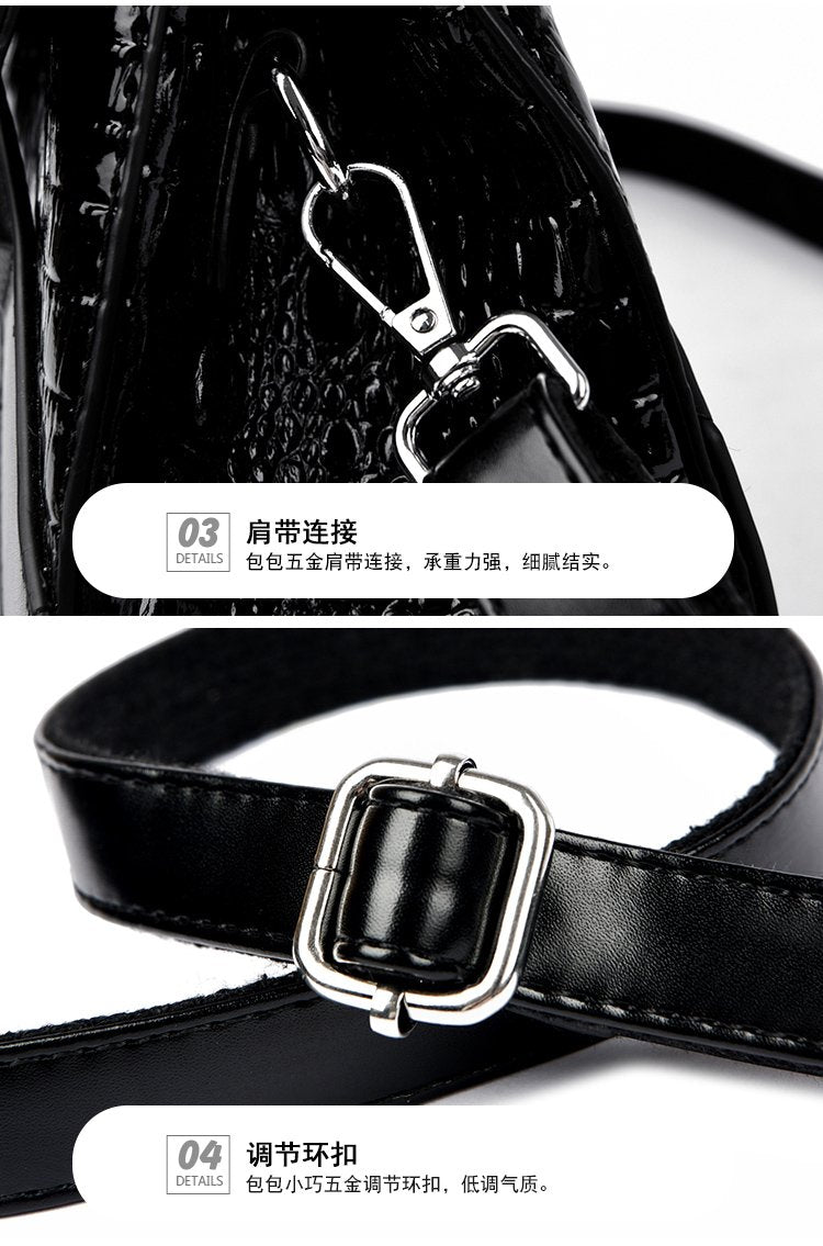 Shoulder Crossbody Handbag2025Summer Women's Bag Magnetic Buckle Zipper Three-in-One Bag Stitched PU Average Size