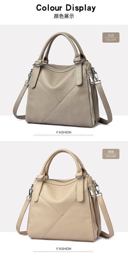 Women's bag three-way bag single shoulder crossbody handbag2025One-size-fits-all for summer PU Sewing Thread Zipper
