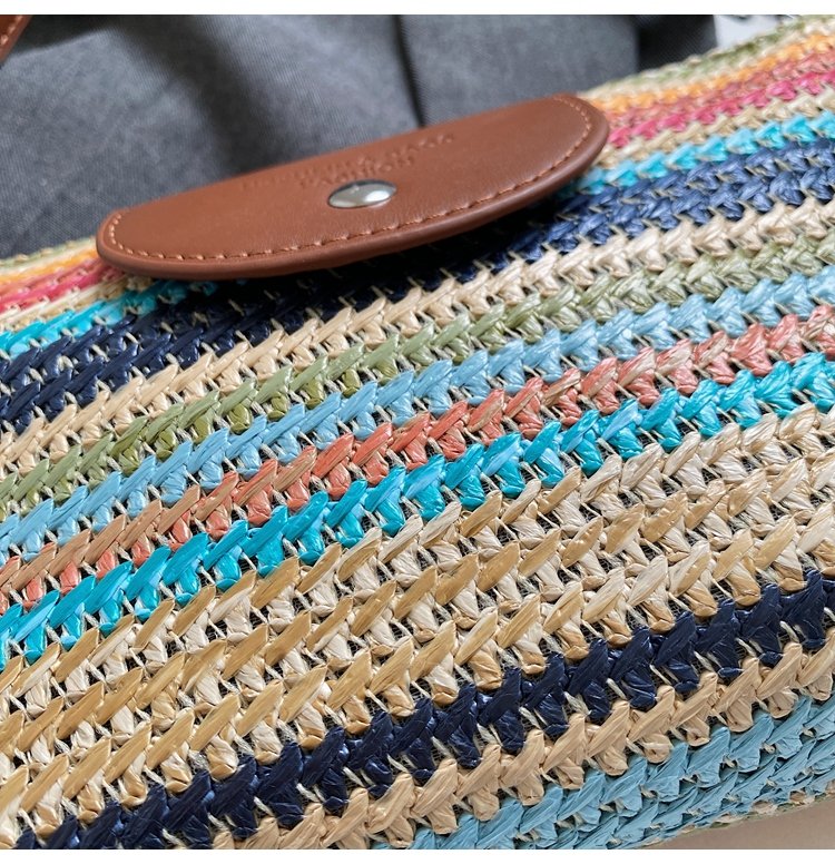 Magnetic Buckle Single Shoulder Crossbody Bag Without Accessories Mixed Material Women's Bag2025Autumn