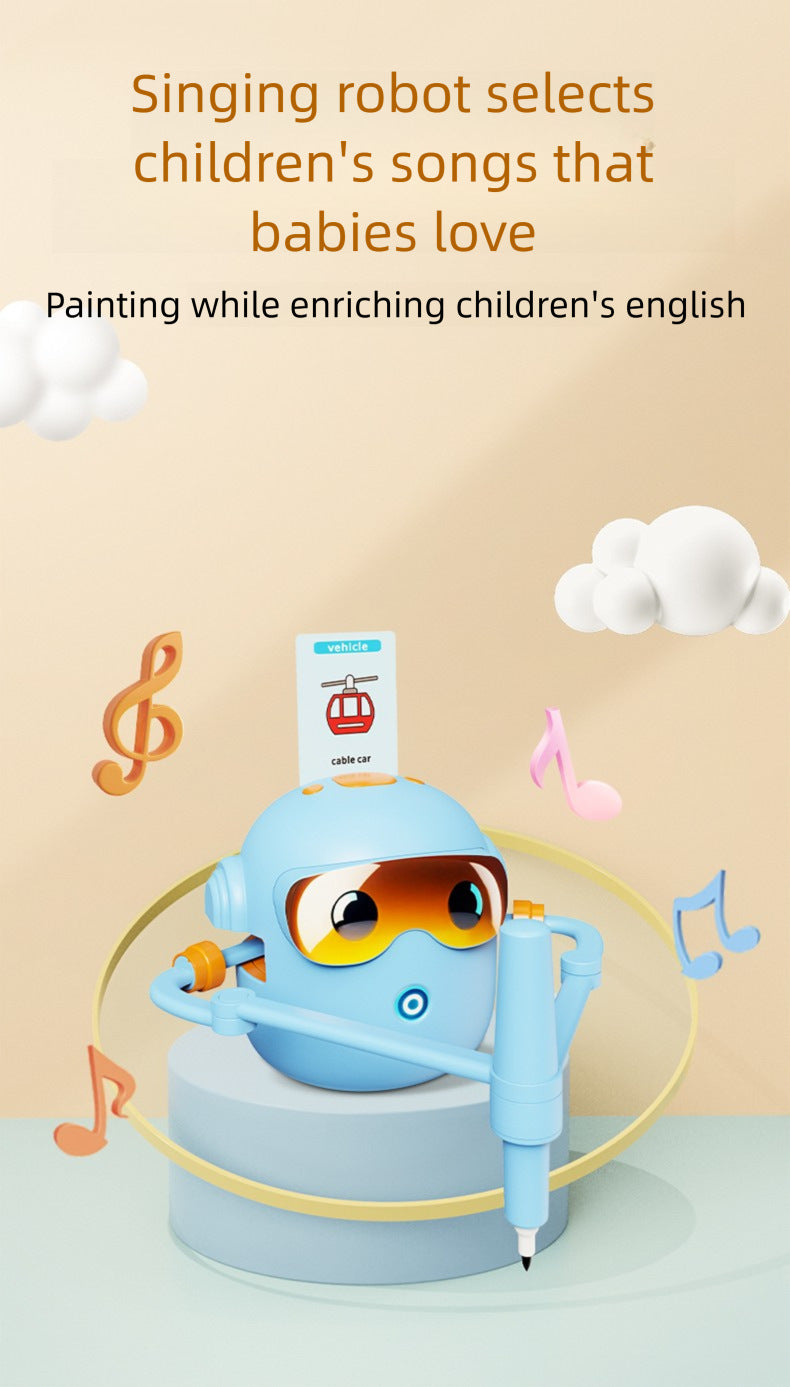 Smart Drawing Robot Multifunctional Educational Toy for Children Elementary School Students Toddlers Baby Learning Doodle Enlightenment