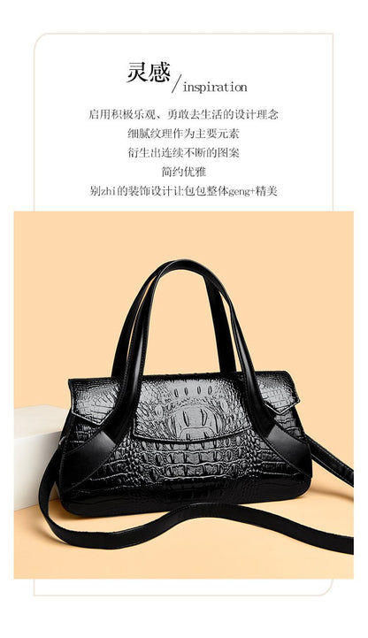 Shoulder Crossbody Handbag2025Summer Women's Bag Magnetic Buckle Zipper Three-in-One Bag Stitched PU Average Size