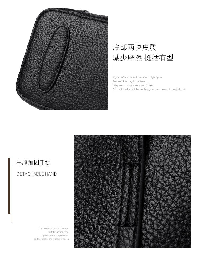 Average Size PU Zipper Shoulder Bag Women's Bag2025Autumn Tote Bag