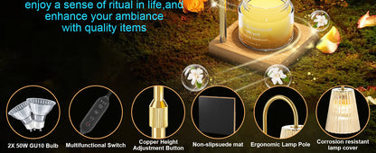 Aromatherapy Candlestick Lamp Wax Warmer Melting Electric Flameless Timer Bedroom Living Room Romantic Atmosphere Adjustable
